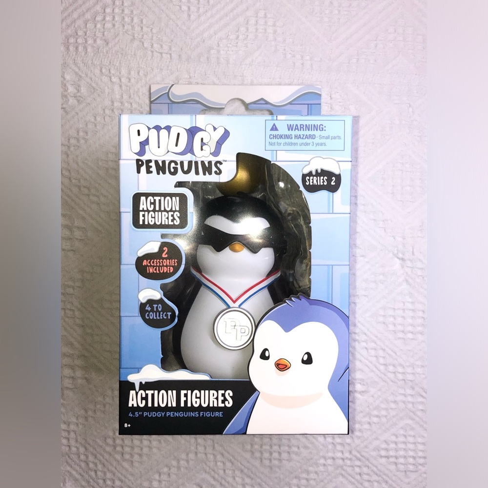 Pudgy Penguins “Gold Egg On Head” Series 2 Action Figure With New In Sealed Box